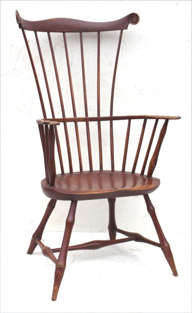 wonderful dramatic form ca 1780 PA Windsor fan back (1 of 4)