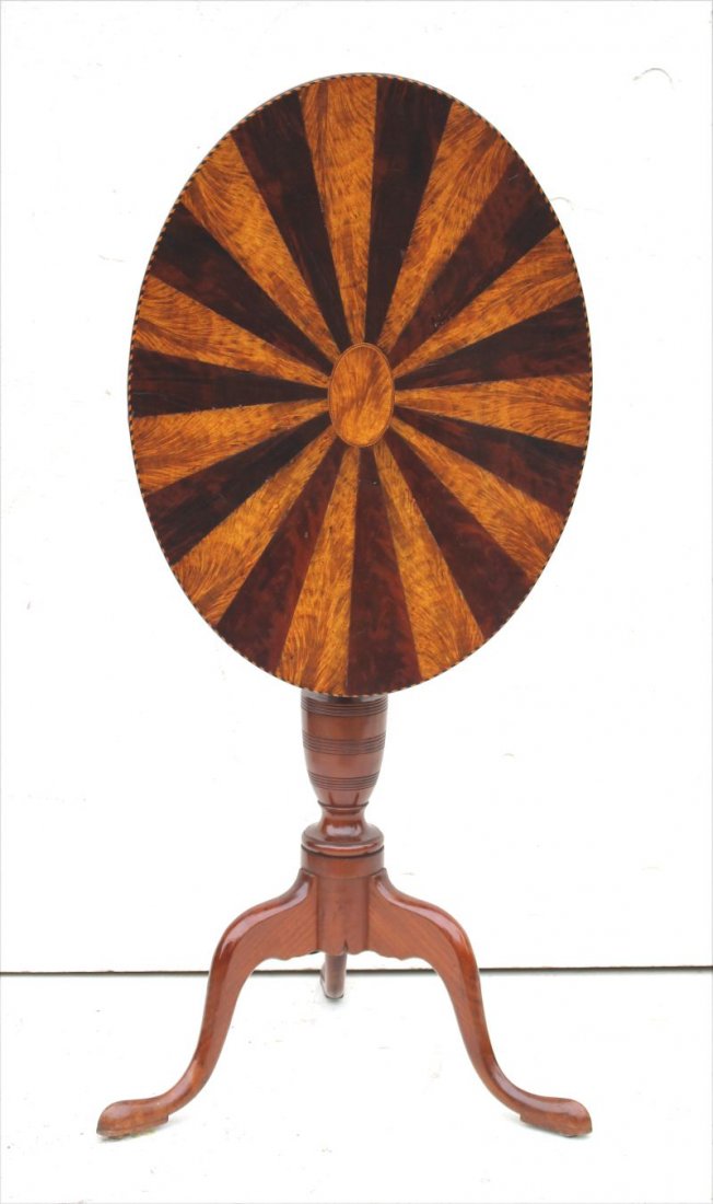 late 18th/early 19thC Federal period mahog tilt top (1 of 4)