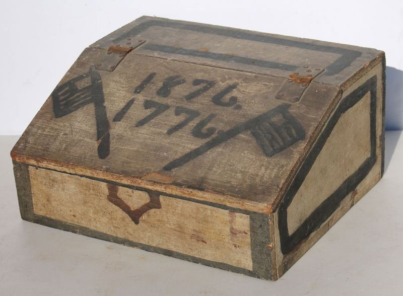 wonderful Centennial slant lid pine dresser top box (1 of 3)