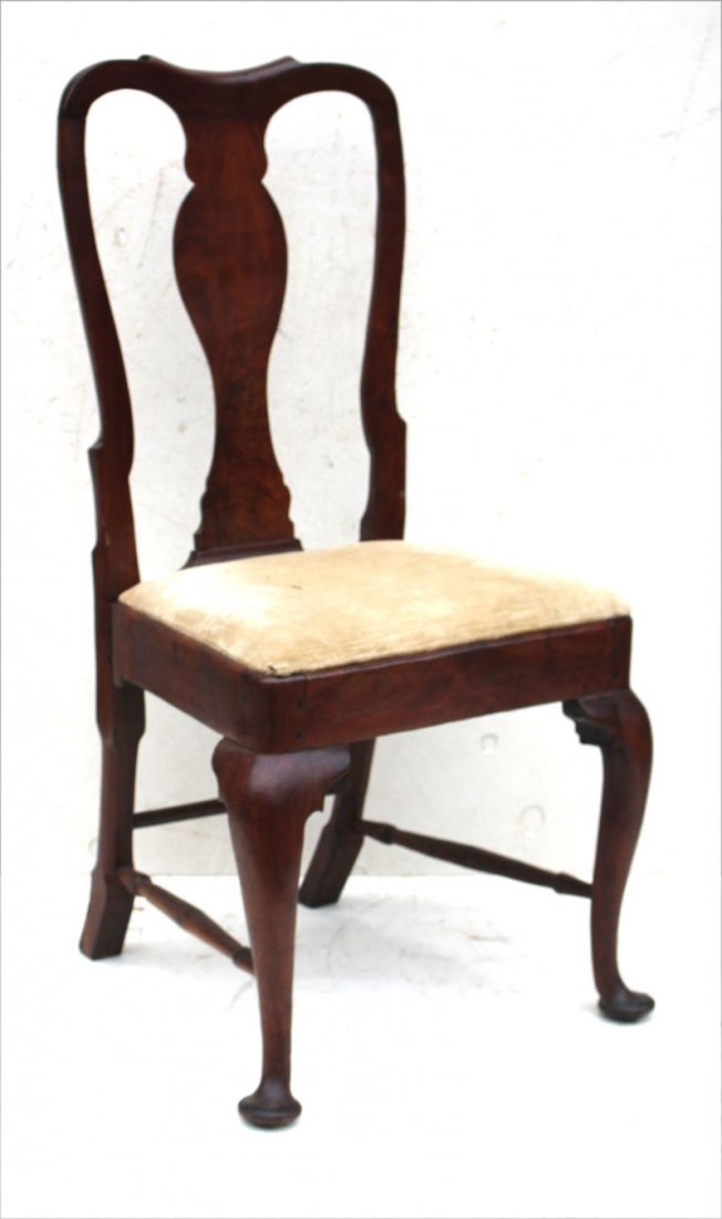QA period ca 1780 Philadelphia black walnut side chair (1 of 3)