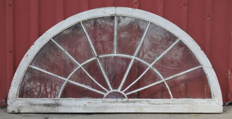 period Federal ca 1810 lead glazed all orig glass fan (1 of 2)