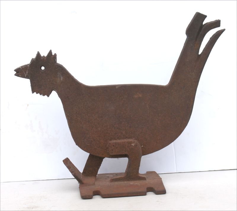American turn of the century graphic cast iron rooster (1 of 2)