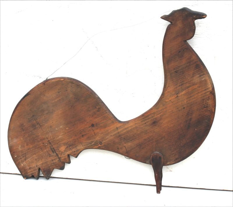 Very folky turn of the century carved pine rooster (1 of 1)