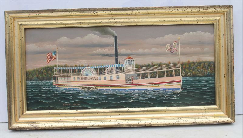 attrib Albert Nemethy Sr 7 1/2" x 17" o/wood panel of (1 of 6)