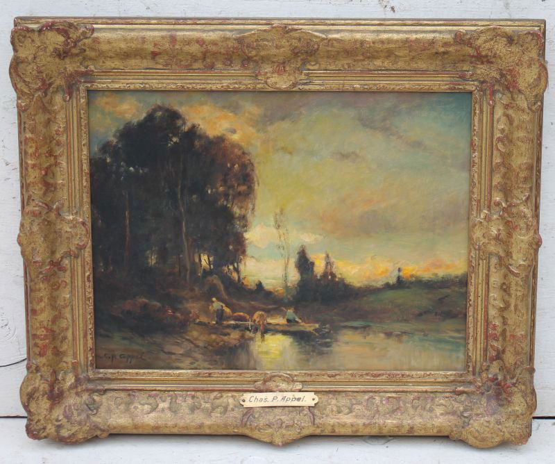 Charles P Appel (1857-1928) 13"x17" Impressionist (1 of 5)