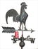 mid 20thC copper rooster weathervane on arrow w - 2