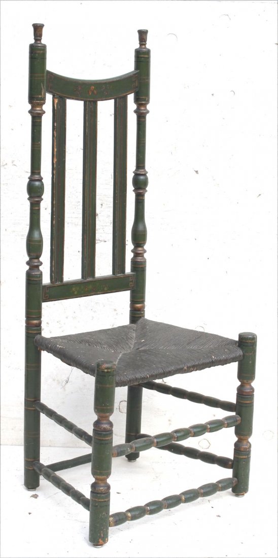 Wm & Mary/QA transitional ca 1750 CT bannister back (1 of 3)