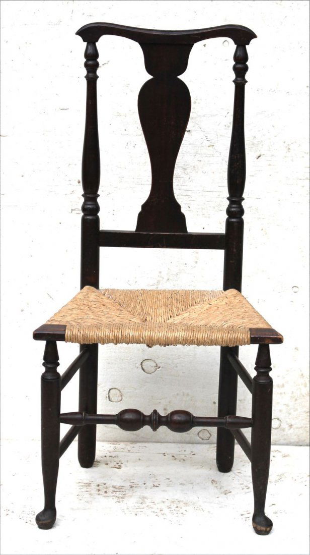period QA ca 1760 Hudson River Valley maple sidechair w (1 of 2)