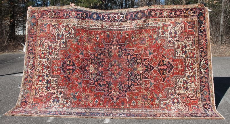 8'6"x12'2" antique Persian Heriz Oriental rm size rug (1 of 1)