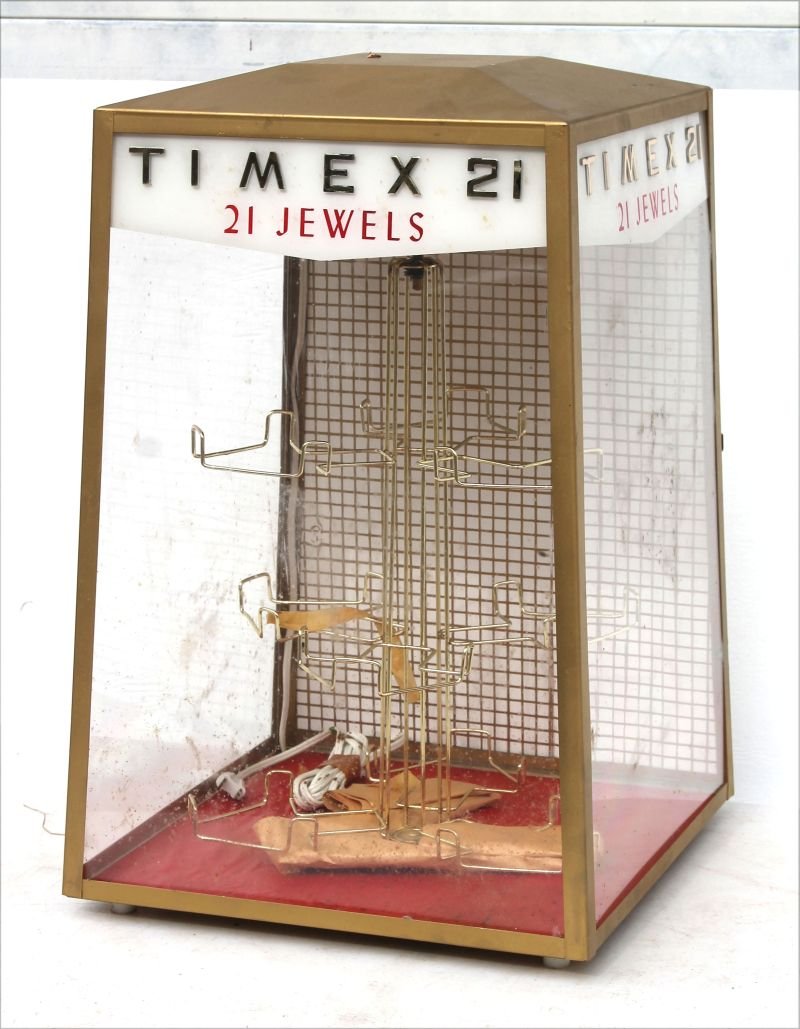 vintage "Timex" watches store display cabinet from (1 of 2)