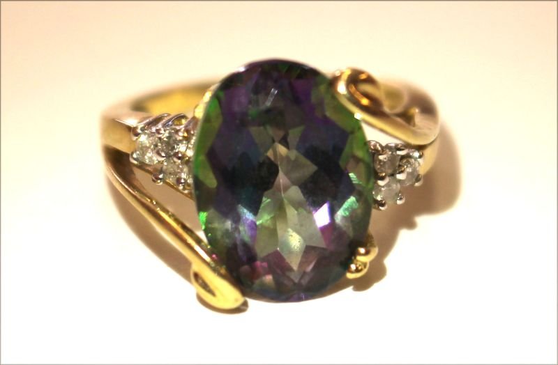 10k gold ring w alexandrite & diamonds (1 of 1)