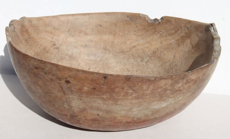 fabulous ca 1800 New England elm deeply carved large (1 of 2)