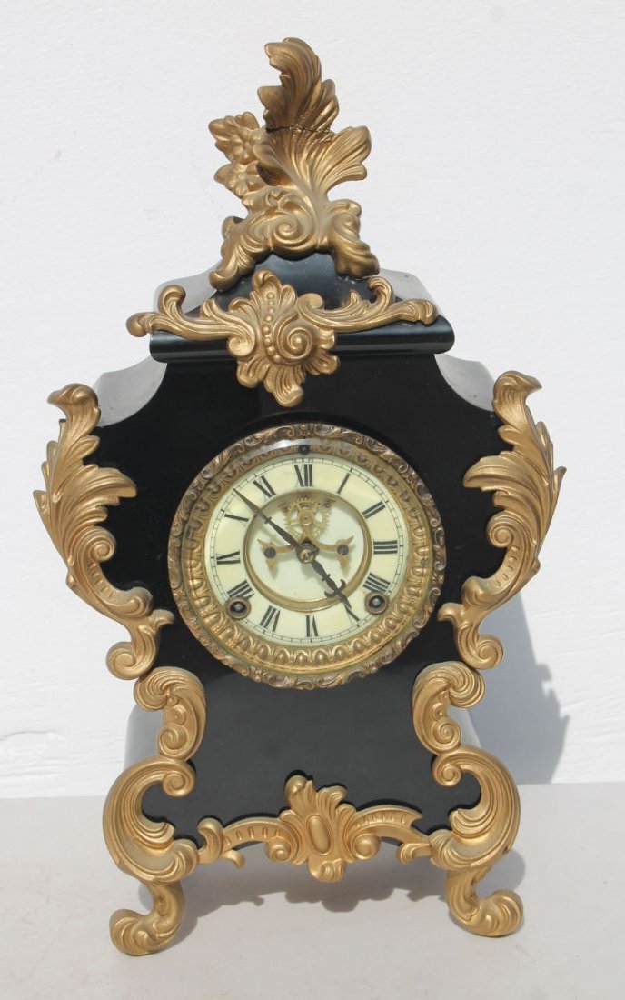 antique Ansonia French style clock w ormolu mountings (1 of 4)