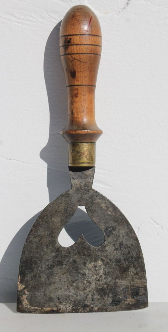 Great form ca 1800-1820 New England maple, brass & iron (1 of 2)