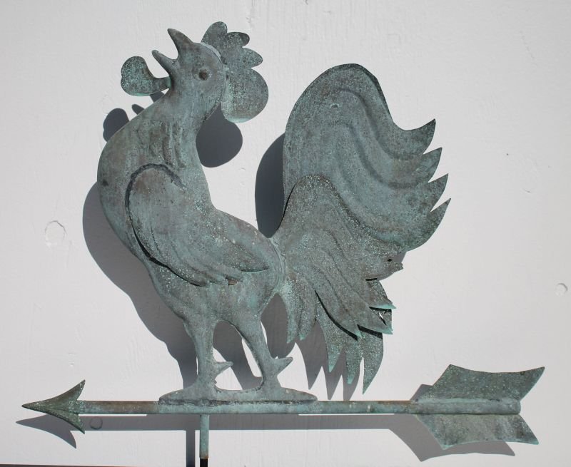 ca 1920's/30's American gutsy form crowing rooster (1 of 2)