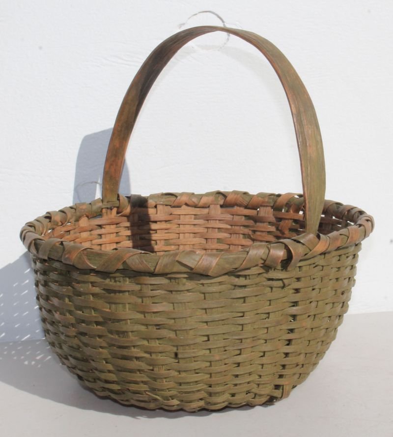 excellent New England mid 19thC dry orig Windsor green (1 of 2)