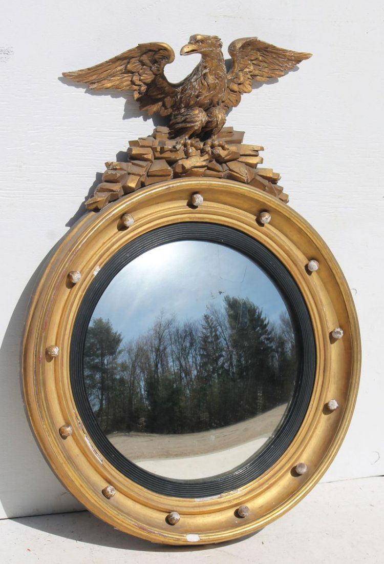 Classical early 19thC Boston or NYC 26" round girandole (1 of 3)