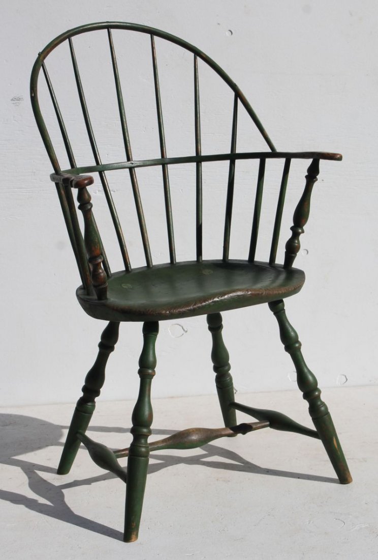 18thC New England sack back Windsor armchair in (1 of 4)