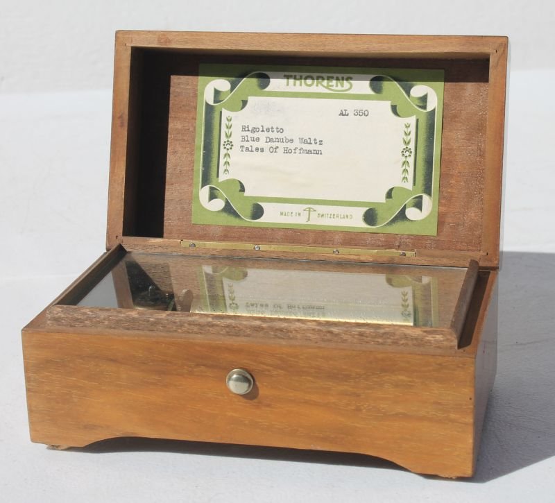 Antique Swiss 3 tune small music box by Thorens - (1 of 5)