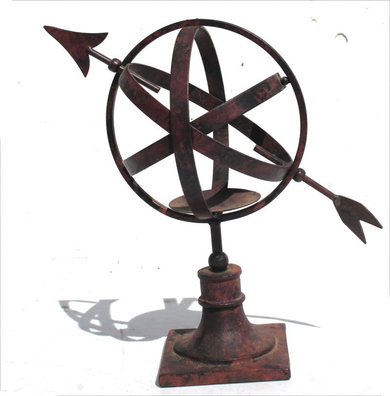 iron constructed armillary - 11" tall: iron constructed armillary - 11" tall