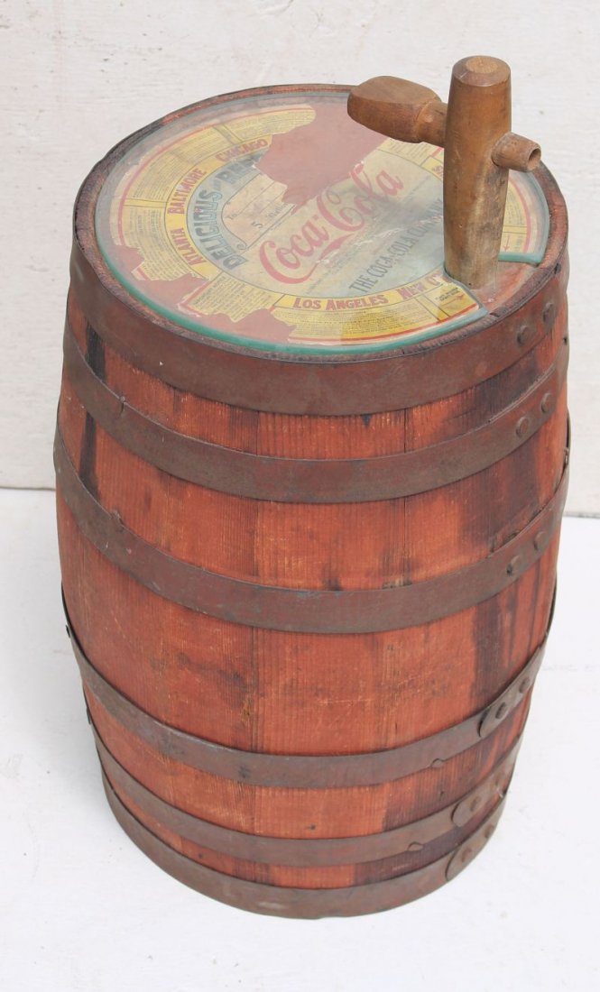 Fine antique Coca Cola keg form syrup dispenser w (1 of 4)