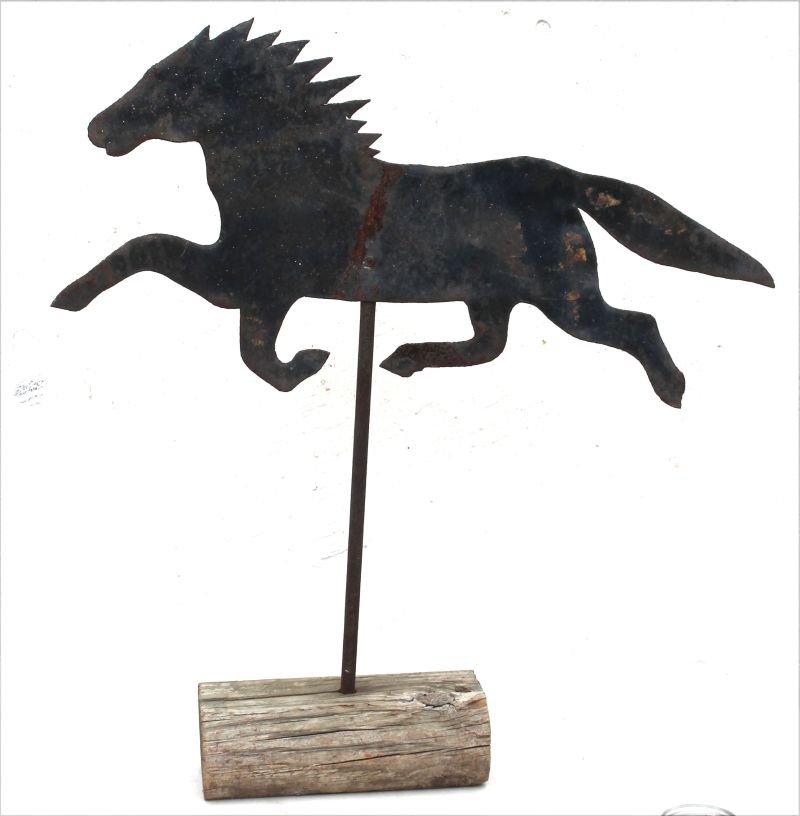 ca 1920 New England sheet iron graphic silhouette orig (1 of 2)