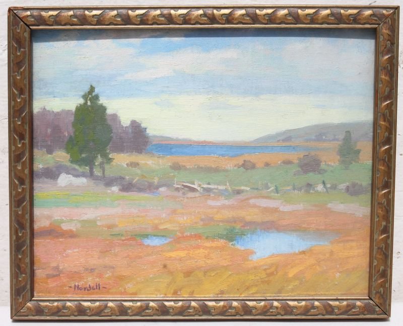 Carl John David Nordell (1885-1957) 8"x10" o/bd very (1 of 4)