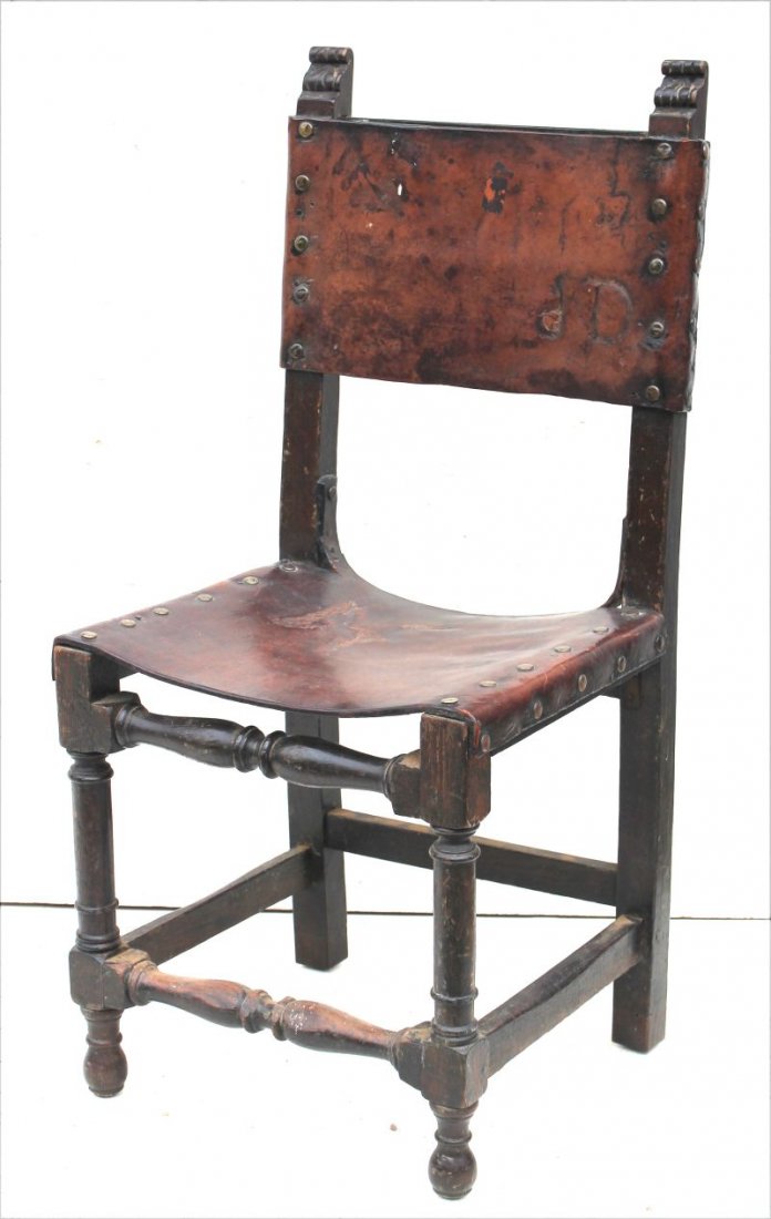 Late 18thC Continental (probably Spanish) carved side (1 of 3)