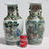 Pr of Chinese multi-color hand ptd scenic 17" porcelain - 4