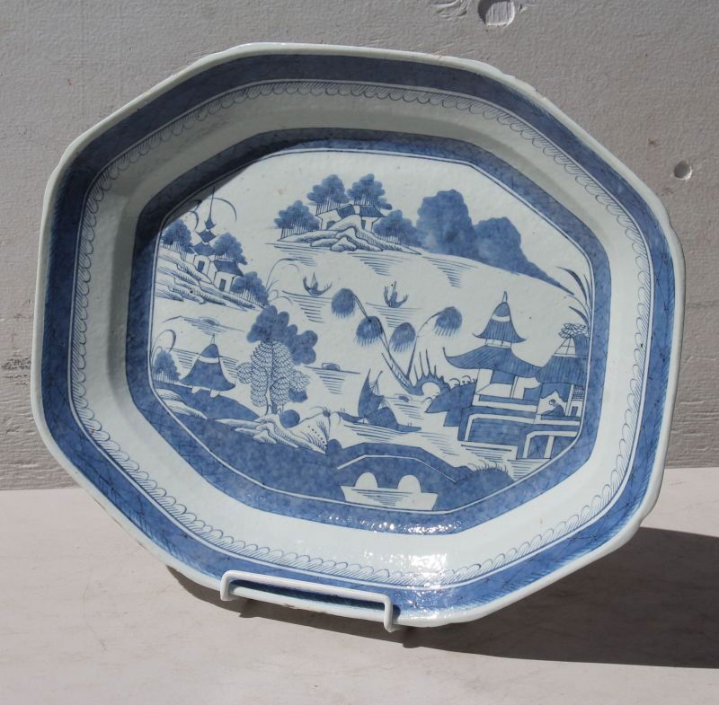 Fine 19thC Canton platter w no cracks or hairlines & (1 of 3)
