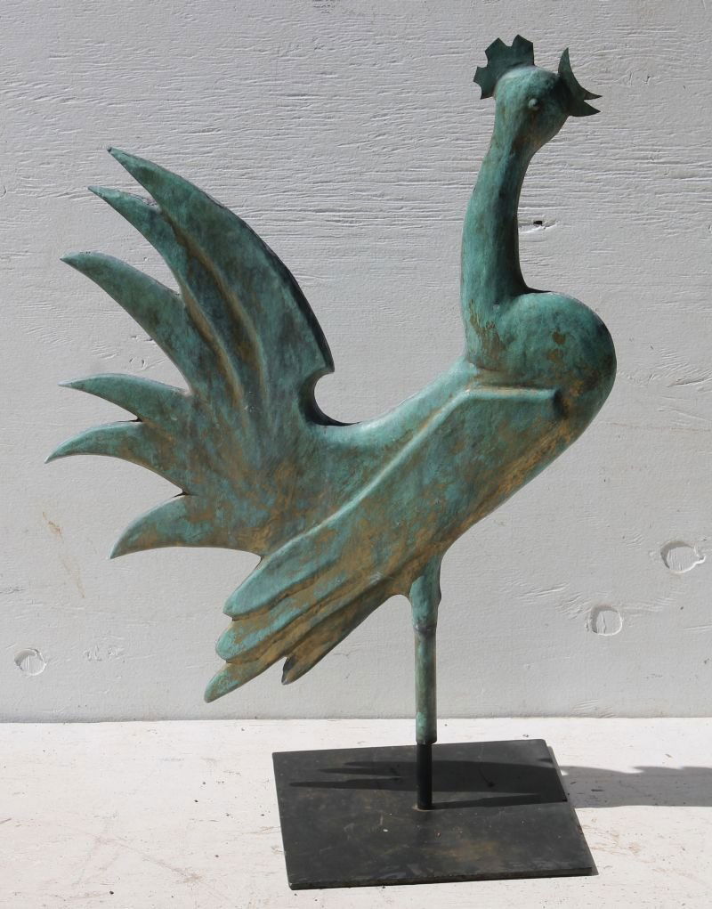 Fine & rare Art Deco period all copper rooster (1 of 2)