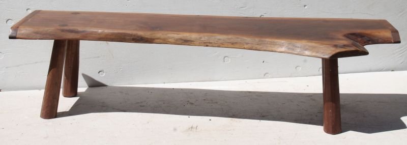 Sgnd "A.L. Aber" dtd July 1979  walnut live edge (1 of 3)