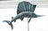 ca 1940 graphic copper flattened full body form sail