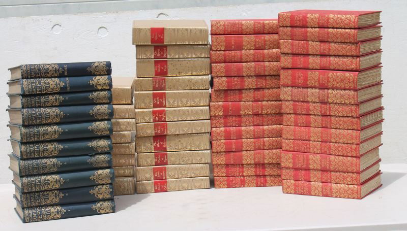 3 sets of antique books (approx 55 books) incl Robert (1 of 4)