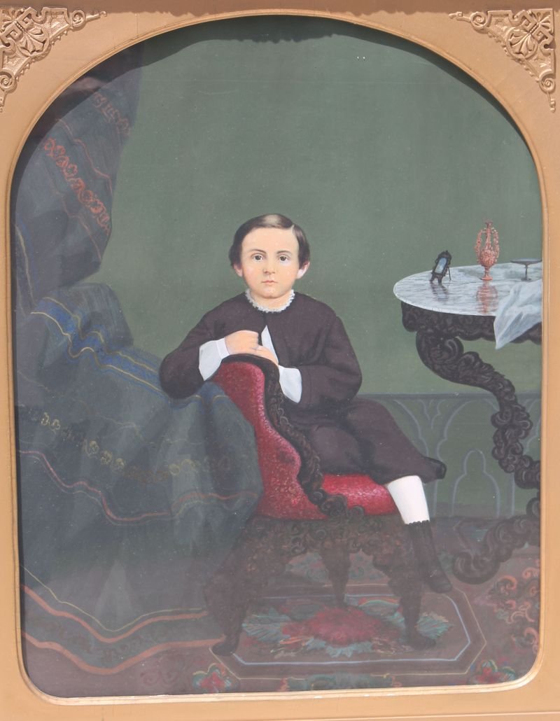 outstanding lg wc/gouache of a 19thC Vict era well (1 of 5)