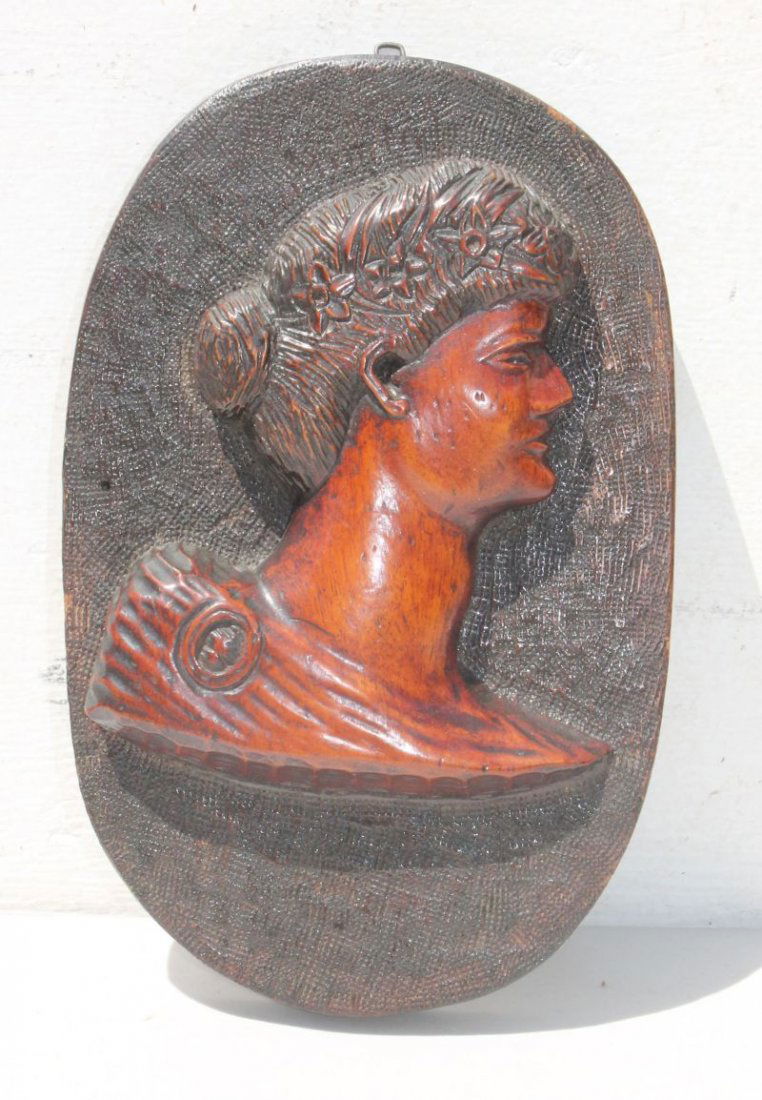 ca 1830/40's American wonderful deeply relief carved (1 of 3)
