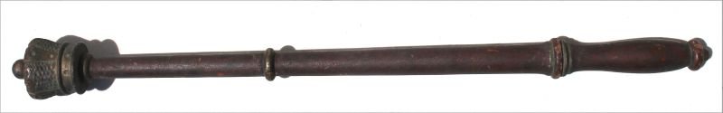 Possible Fraternal order 30" wooden carved scepter w: Possible Fraternal order 30" wooden carved scepter w crown head