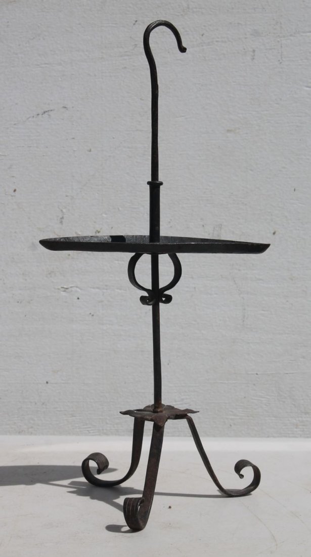 Superb early to mid 18thC PA forged iron very rare (1 of 4)