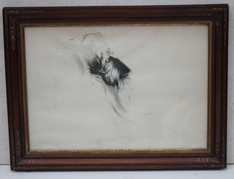 sgnd Leonard Baskin 20"x28" trial proof litho "Rodin on (1 of 3)