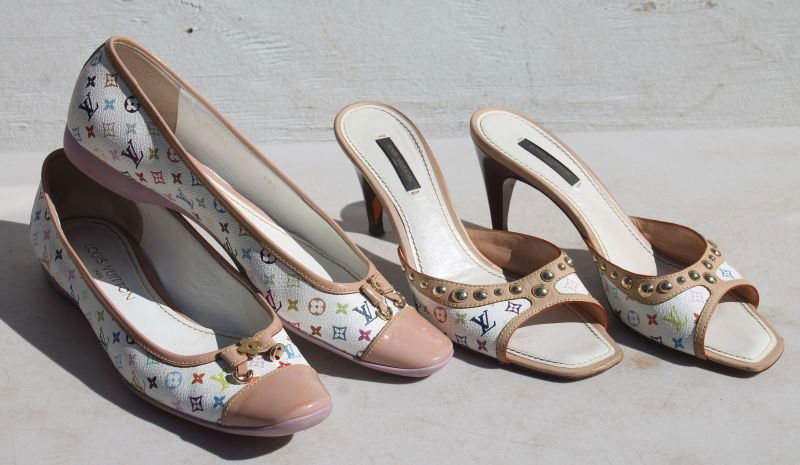 2 prs of authentic Louis Vuitton women's shoes - (1 of 9)