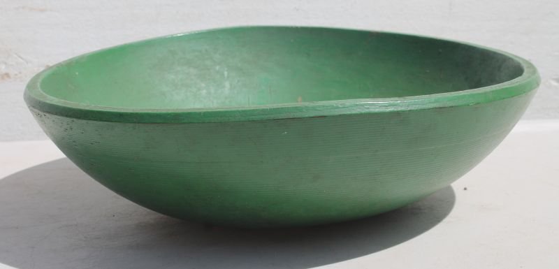 Mid 19thC New England maple vibrant orig green painted (1 of 4)