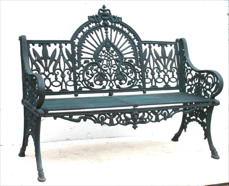 Fine form cast iron bench - 51" long x 42" tall (1 of 5)
