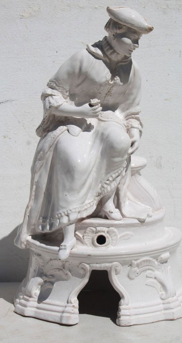 Rare 18thC Italian Faience glazed female figural (1 of 7)