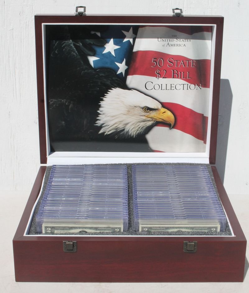 50 State $2 bill collection in mint condition & held in (1 of 2)