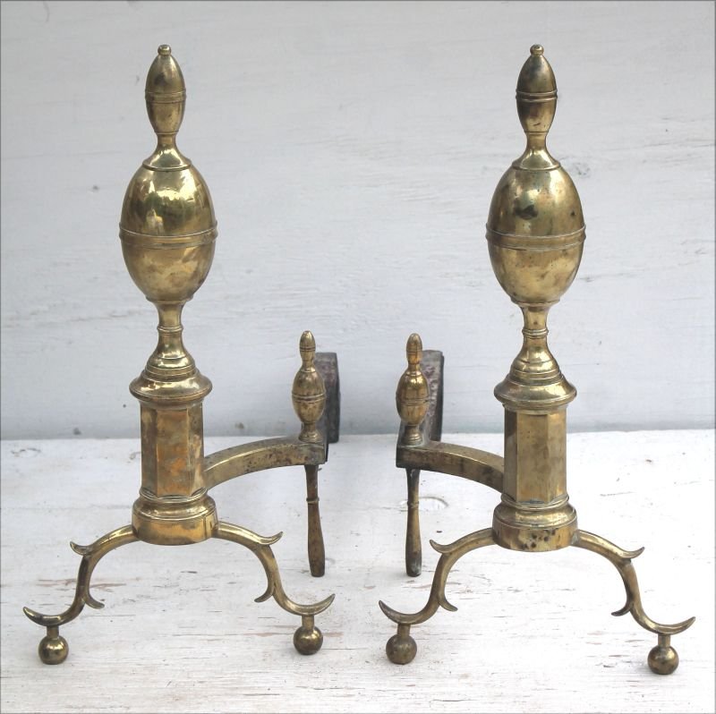 Great pr of ca 1770's NYC impressively large dbl lemon (1 of 4)