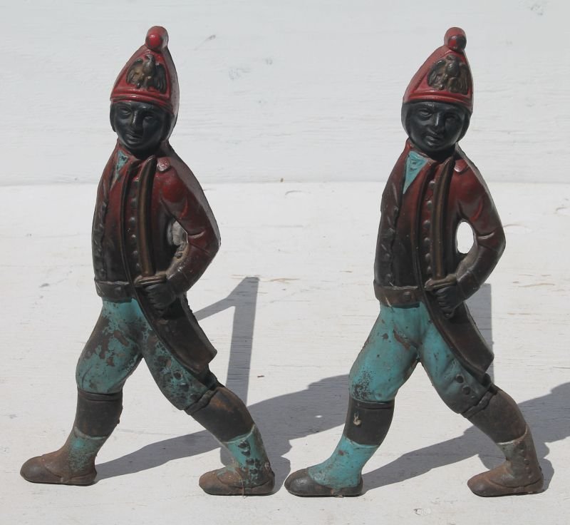 late 19thC cast iron excellent painted Hessian Soldier (1 of 1)