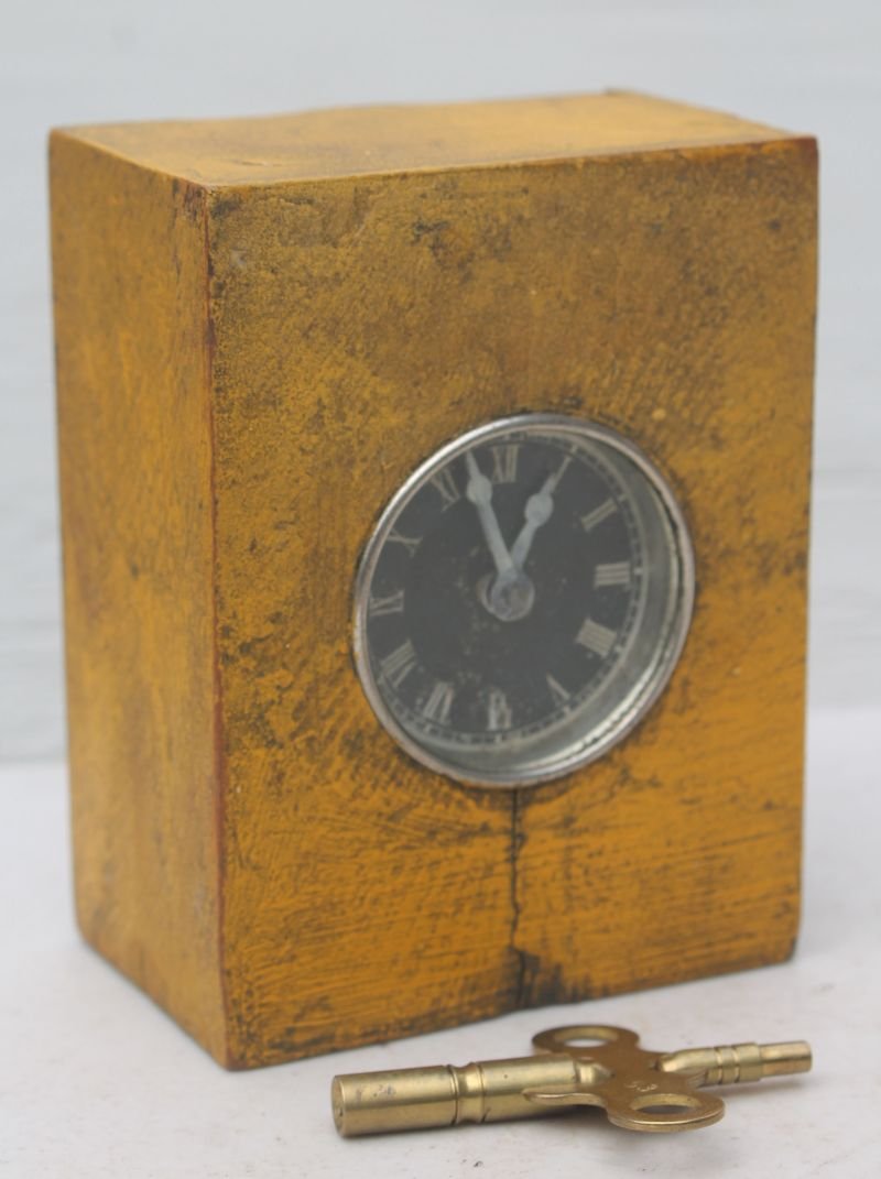 late 19thC New England dry painted chrome yellow cased (1 of 4)