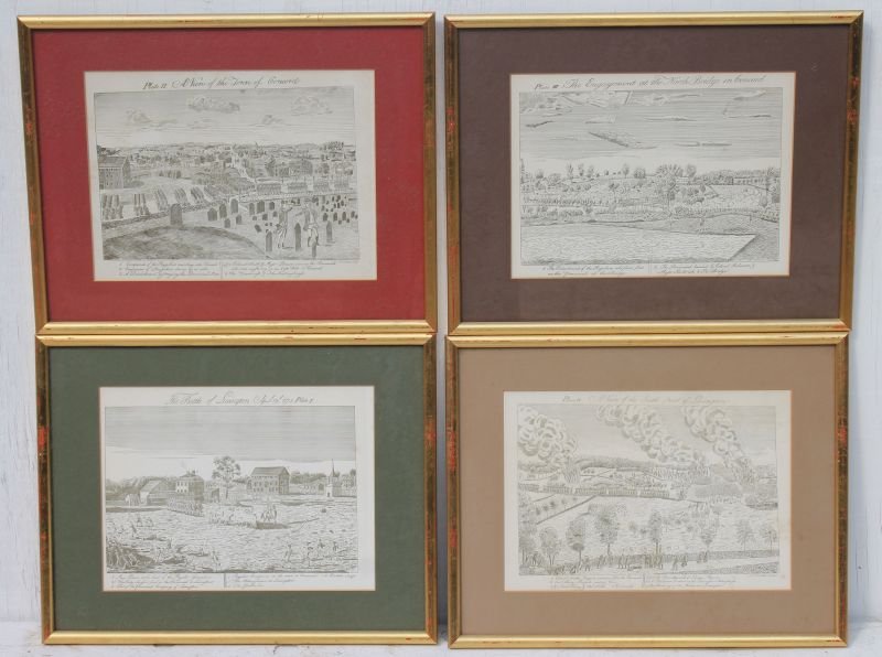 set of 4 Battle of Lexington prints by A. Doolittle in (1 of 5)