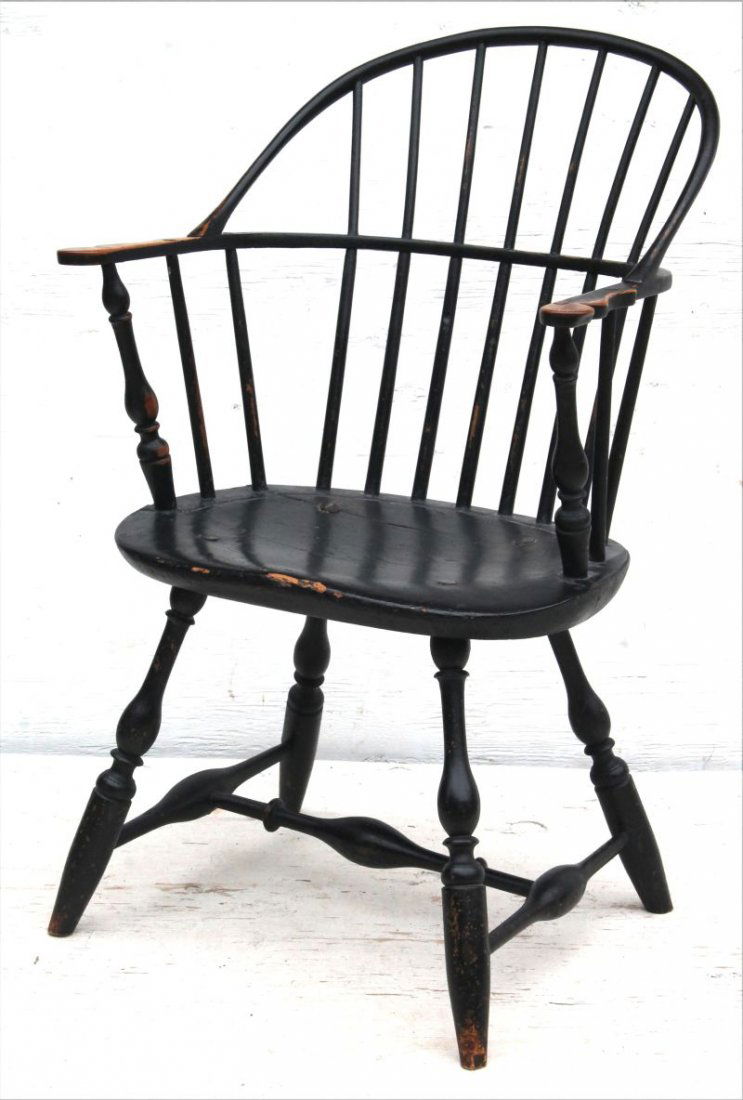 Excellent ca 1780 Rhode Island crusty black over orig (1 of 2)