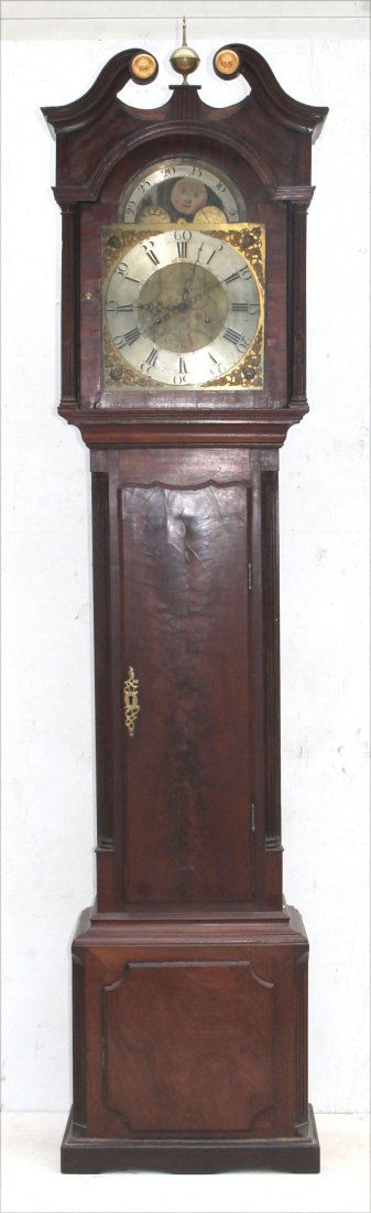 ca 1830's English or Scottish tall clock w rare sweep (1 of 8)